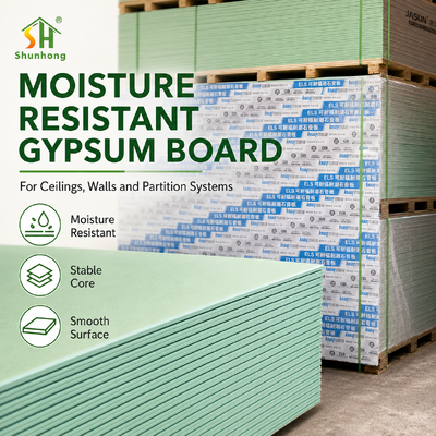 แผ่นพลาสเตอร์พลาสเตอร์พลาสเตอร์ที่ทนความชื้น สําหรับห้องน้ําโรงแรม ช่องแยกห้องน้ํา และระบบผนังภายในพาณิชย์